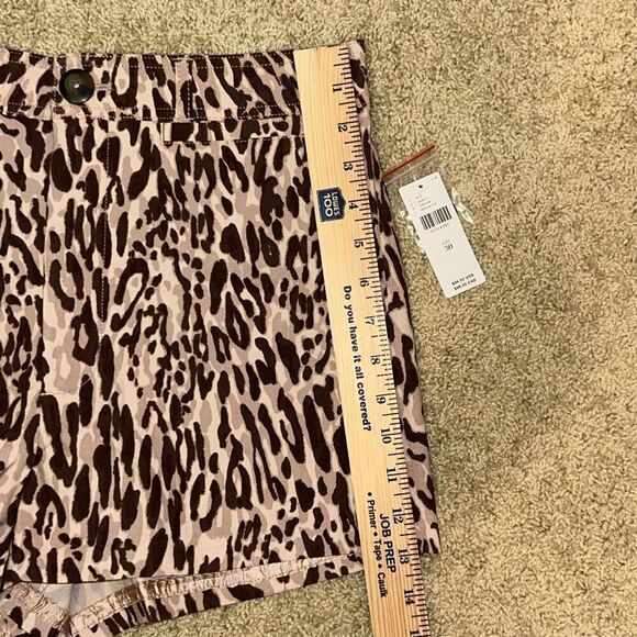 Maeve Anthropologie Ettie shorts animal print edition brown motif size 30 NEW - Picture 6 of 9